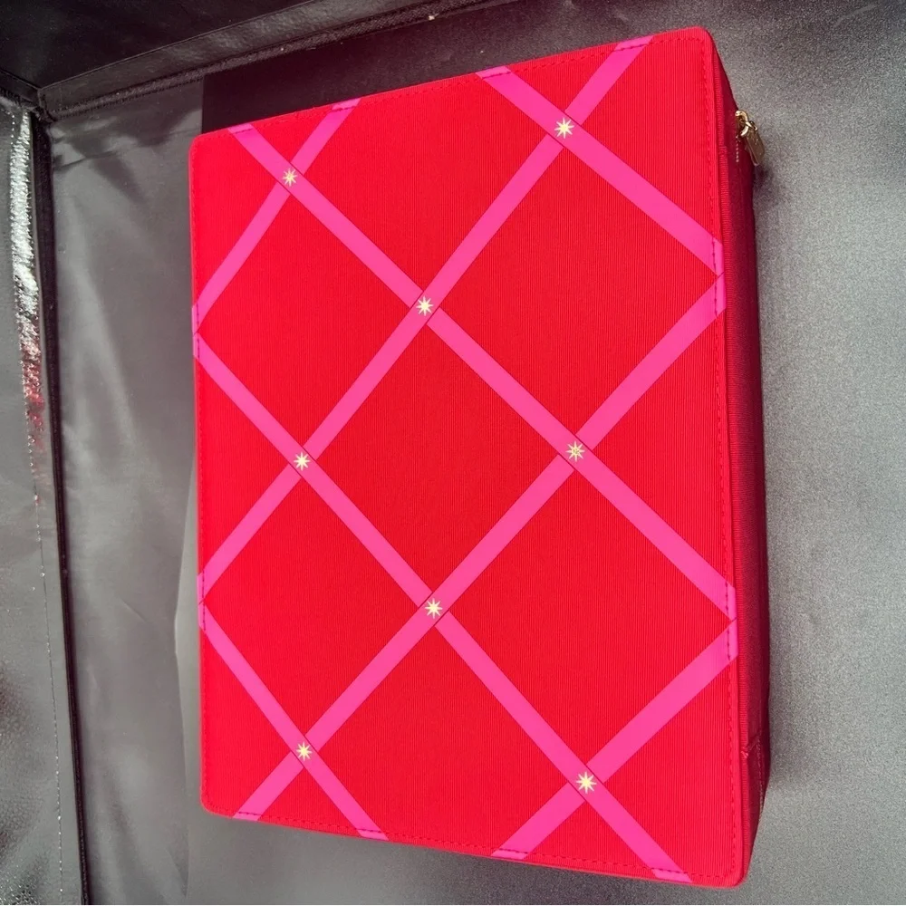 Estée Lauder Cosmetic Case Red with pink diamond style design